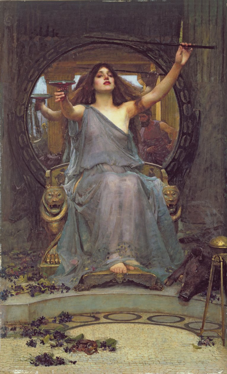 Circe oferecendo a taça para Ulisses, 1891 de John William Waterhouse