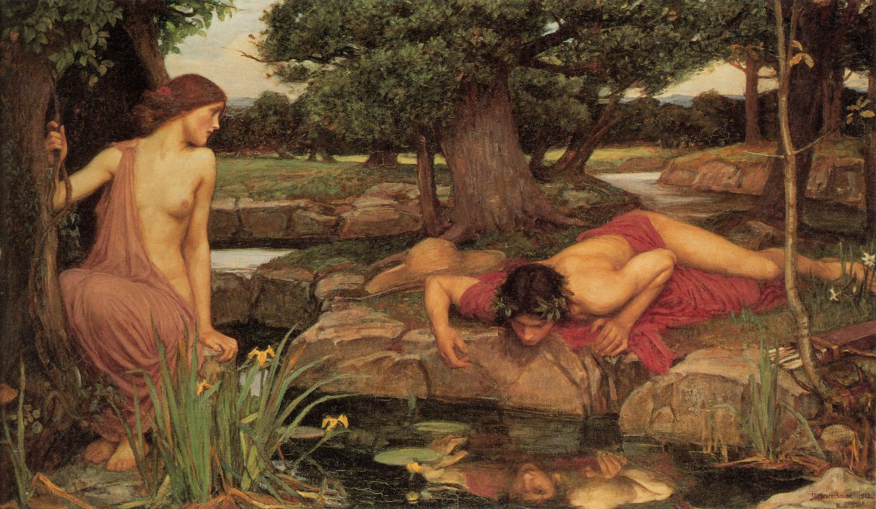 Eco e narciso de John William Waterhouse