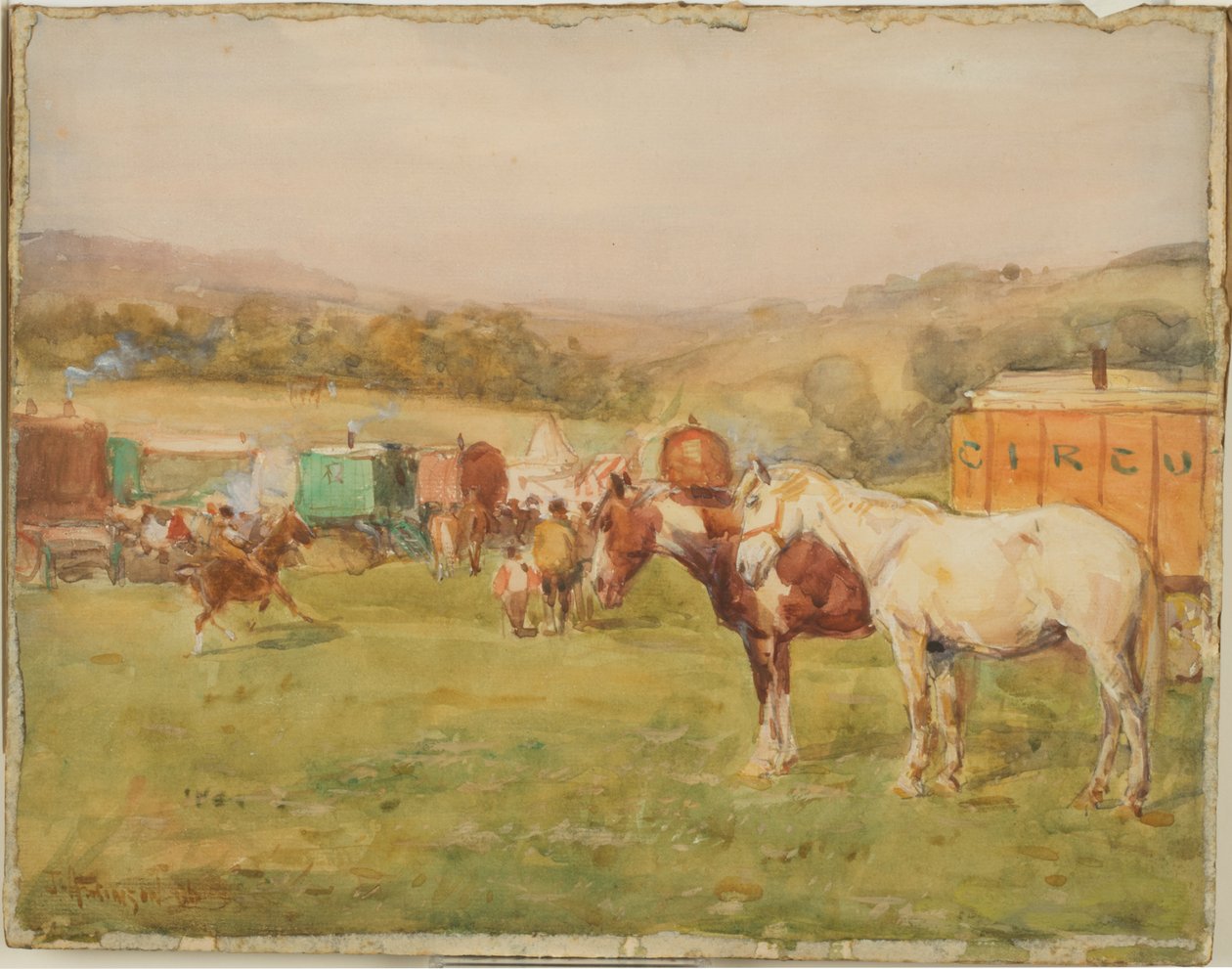 Dois cavalos e um circo Van de John Atkinson