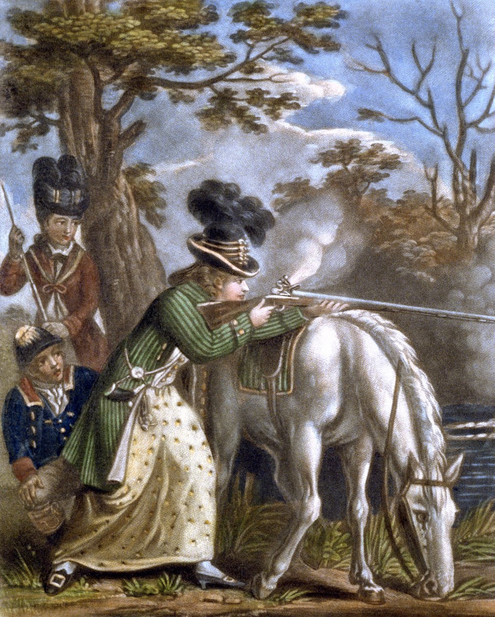 "The Ladies Shooting Poney de John Collet
