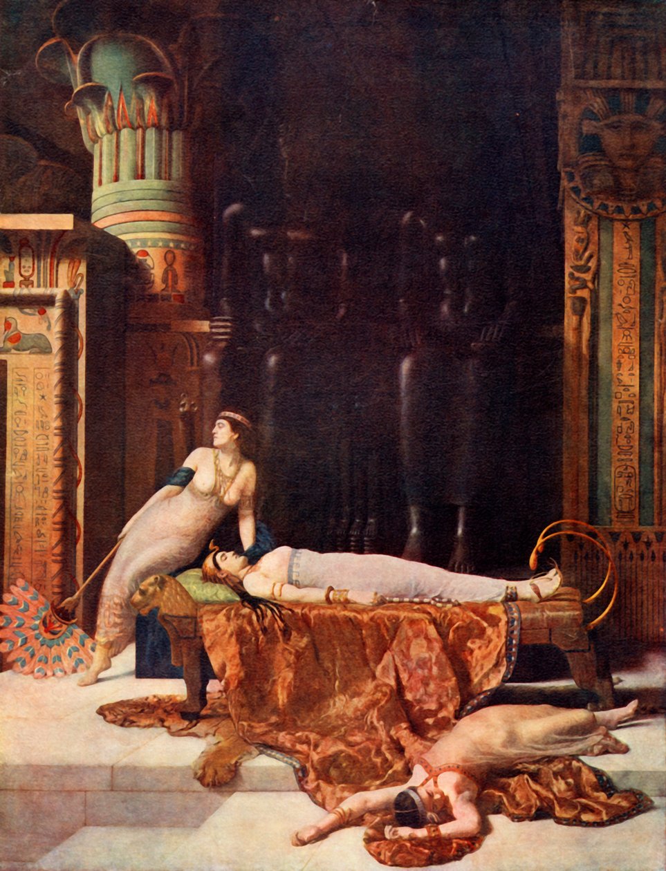 A morte de Cleópatra, 1890. de John Collier