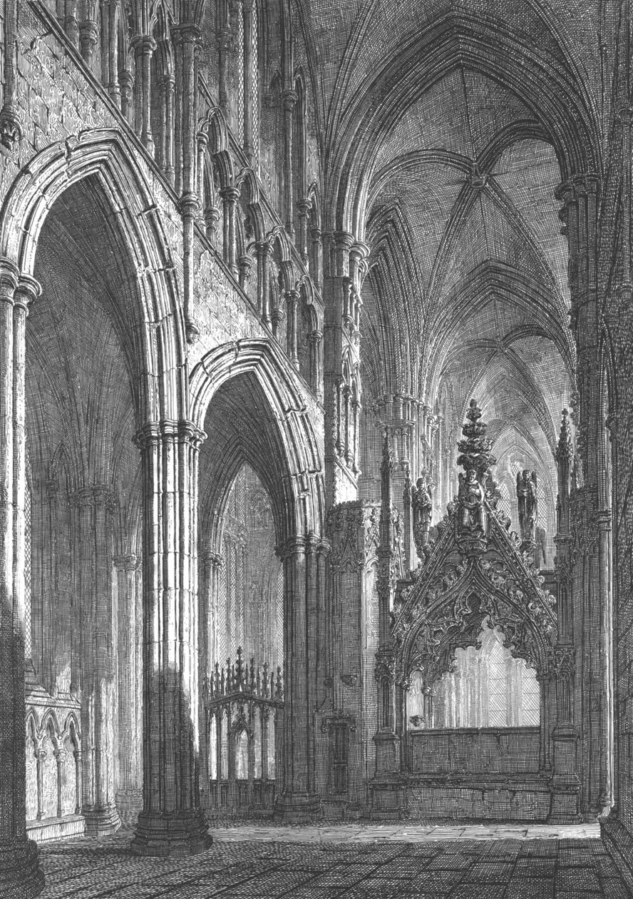 Beverley Minster, transepto oriental, início do século XIX de John Coney