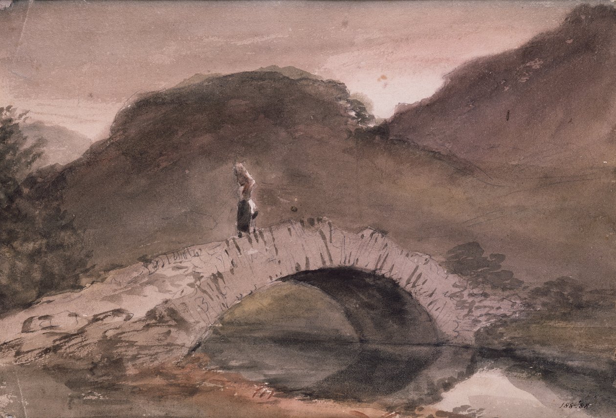 Uma ponte em borrowdale de John Constable
