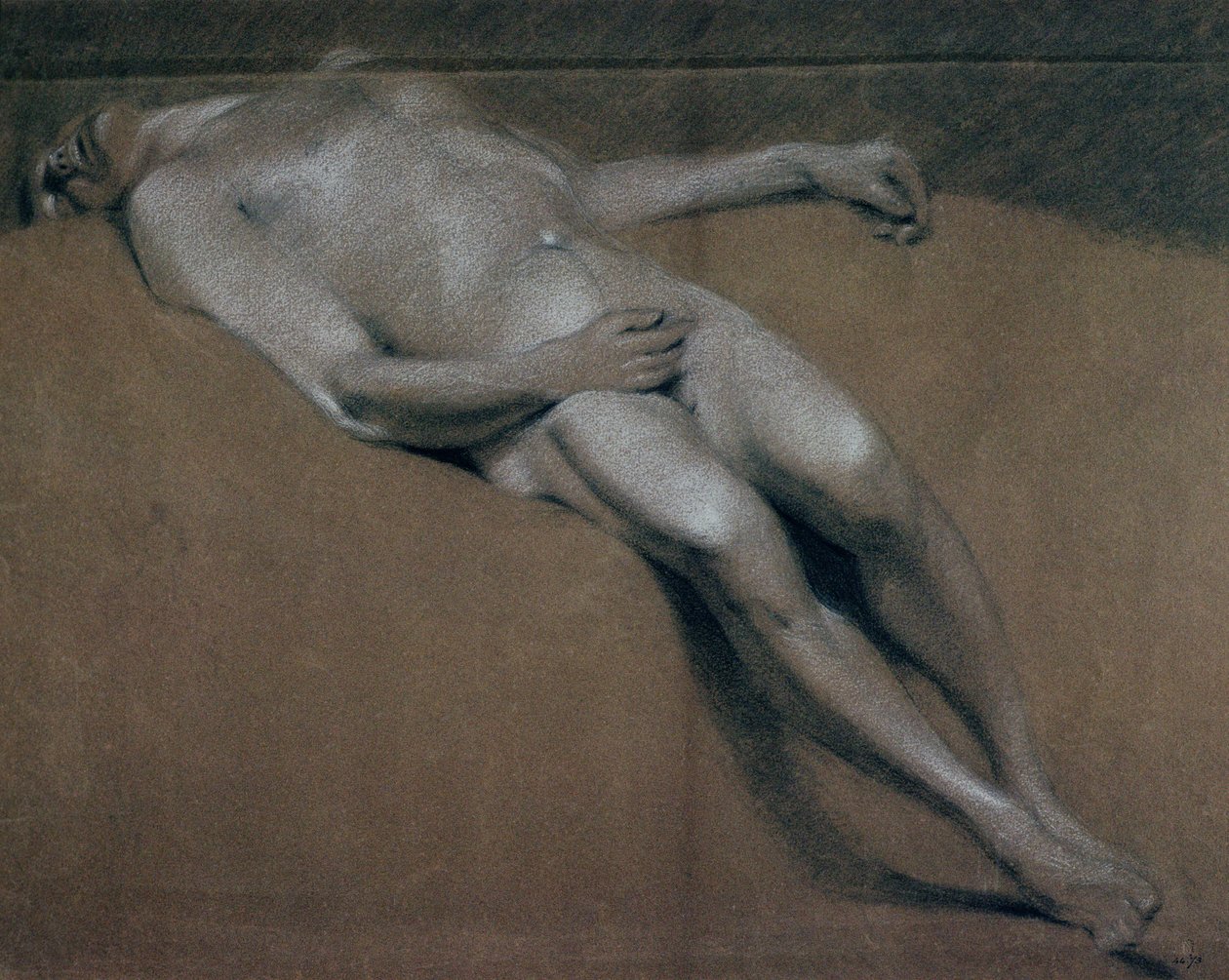 Estudo de um nu masculino reclinado de John Constable