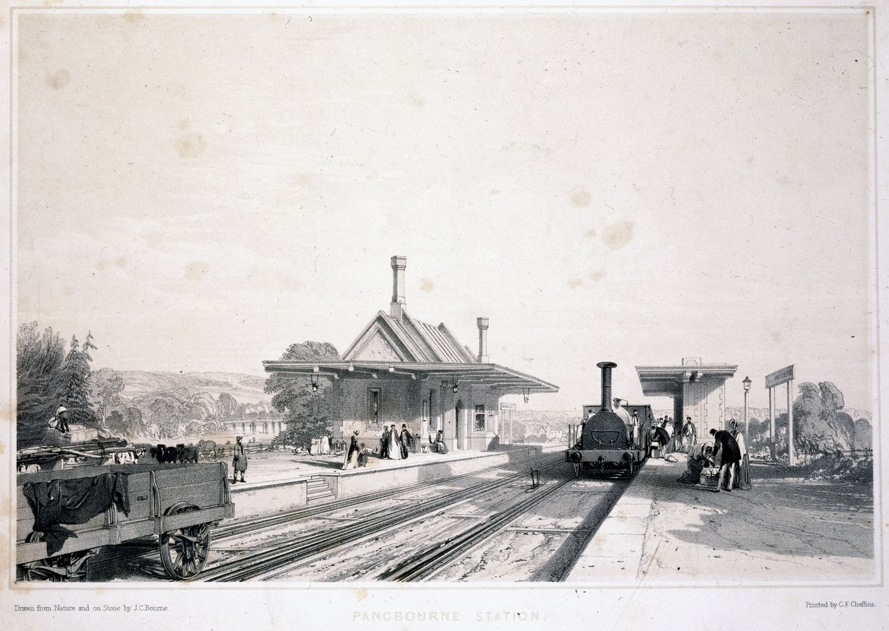 Estação Pangbourne, 1846 de John Cooke Bourne