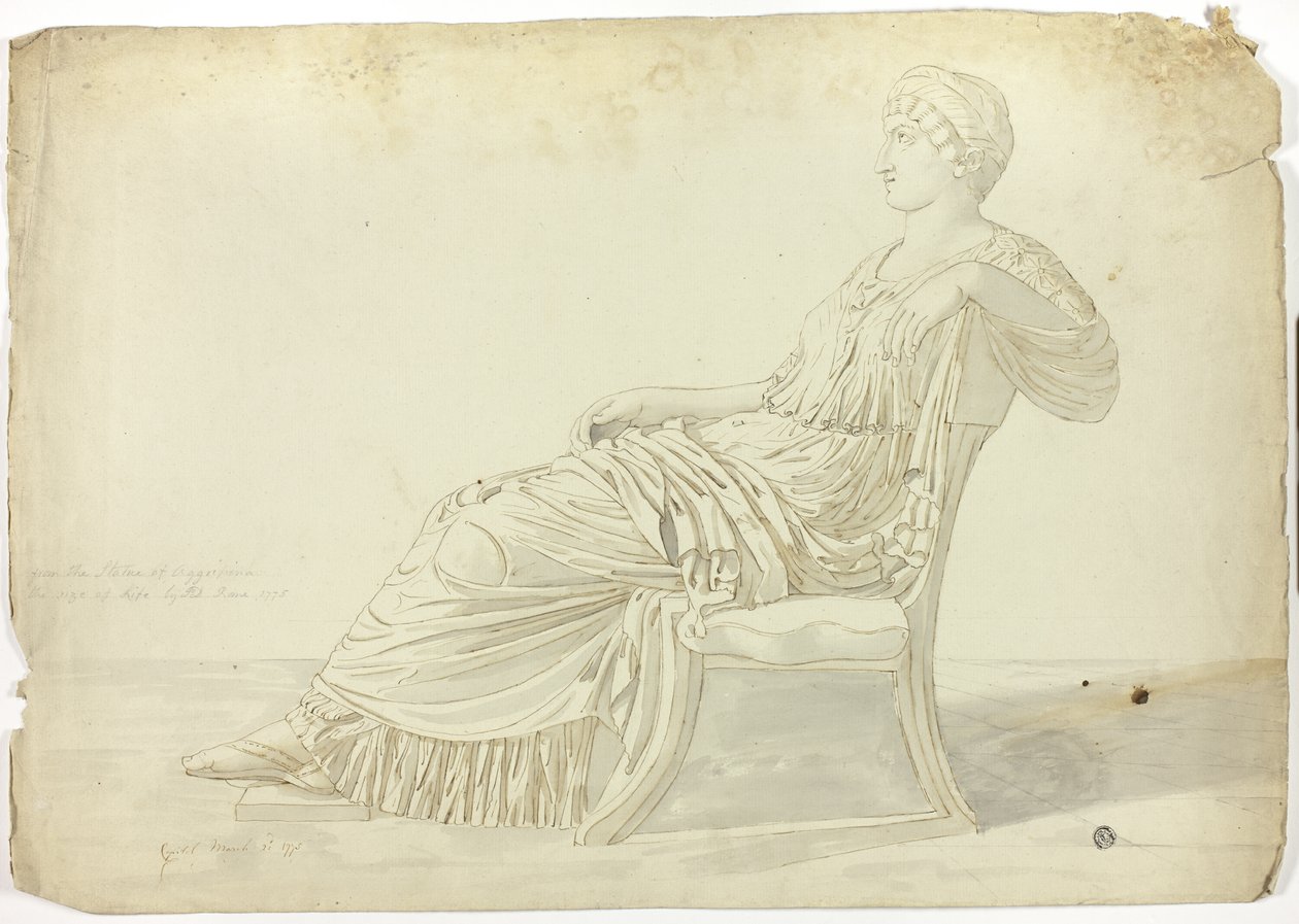 Estátua Antiga de Agripina de John Downman