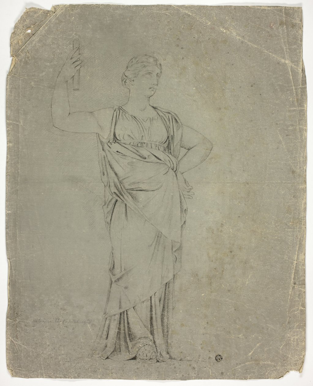 Estátua Antiga de Figura Feminina em Pé de John Downman