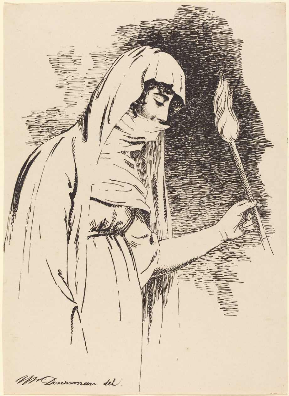 Mulher Oriental, segurando uma tocha de John Downman