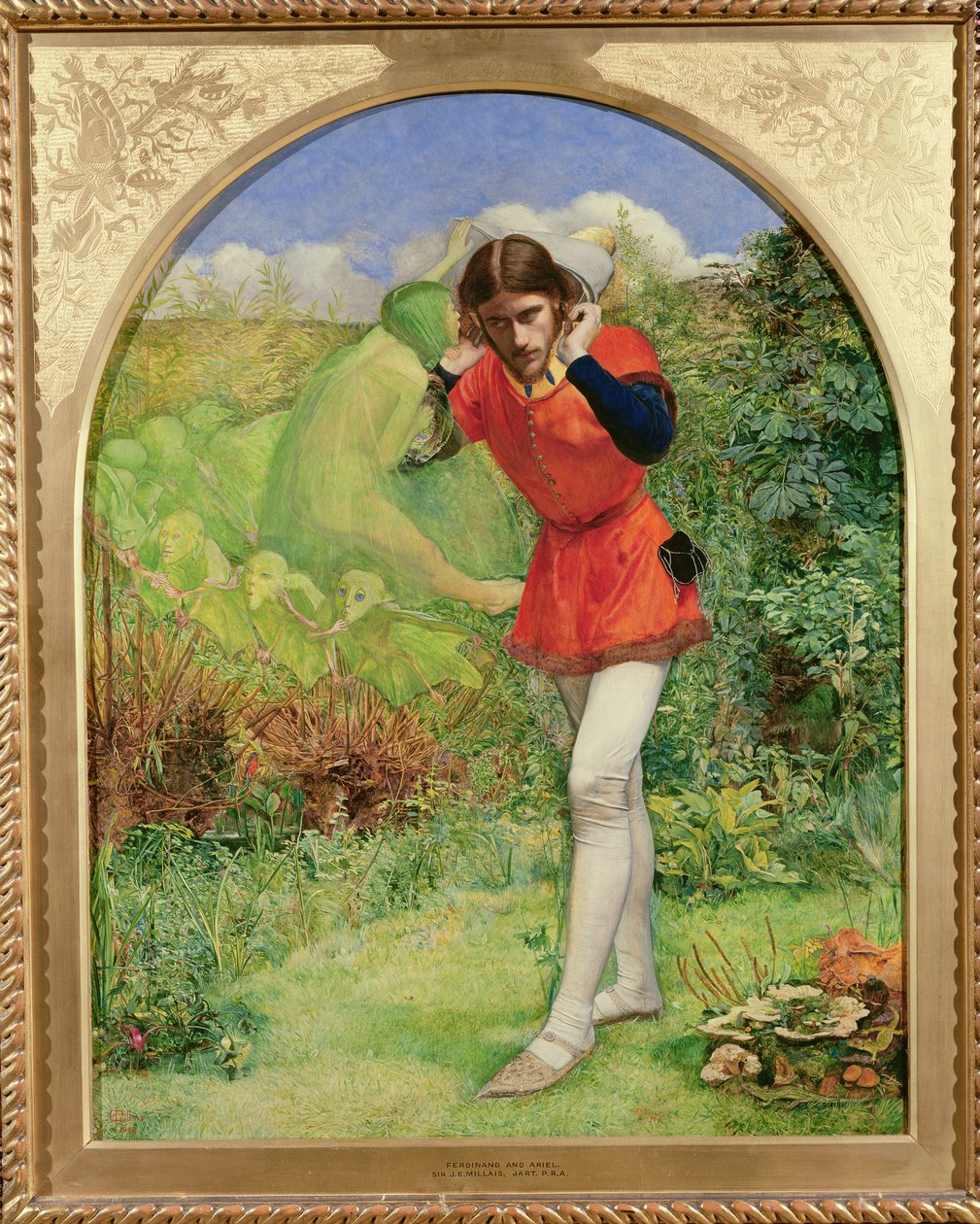 Ferdinand Lured por Ariel, 1849-50 de John Everett Millais
