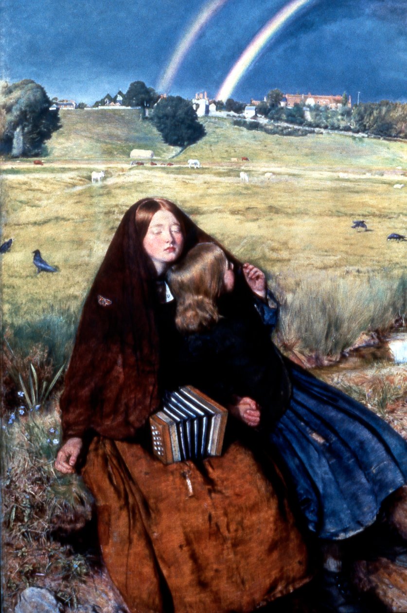 A menina cega, 1856 de John Everett Millais