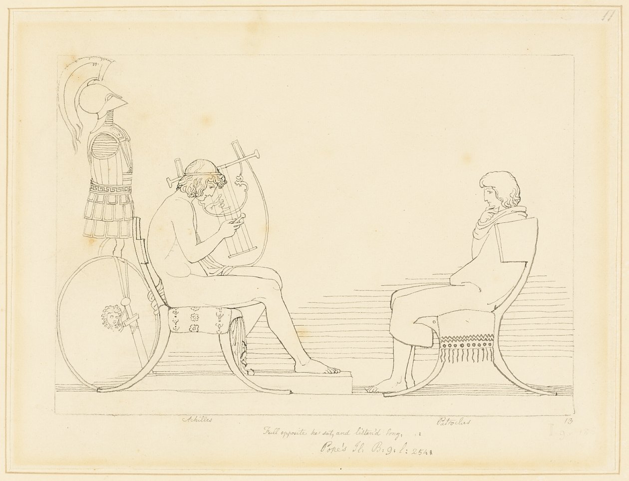Aquiles e Pátroclo de John Flaxman