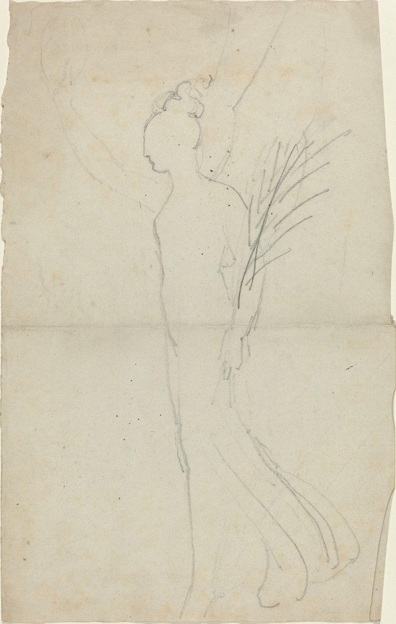 Fêmea caminhando com palma de John Flaxman