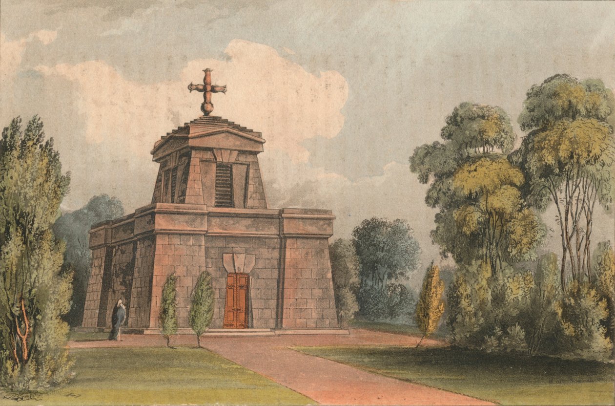 Mausoléu em Trentham, 1824. de John Gendall