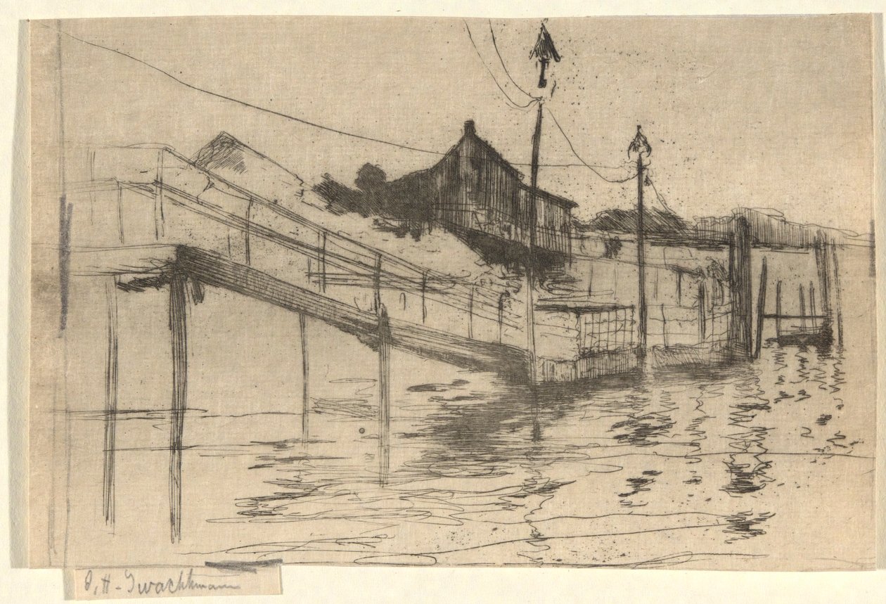 Cena da doca de John Henry Twachtman