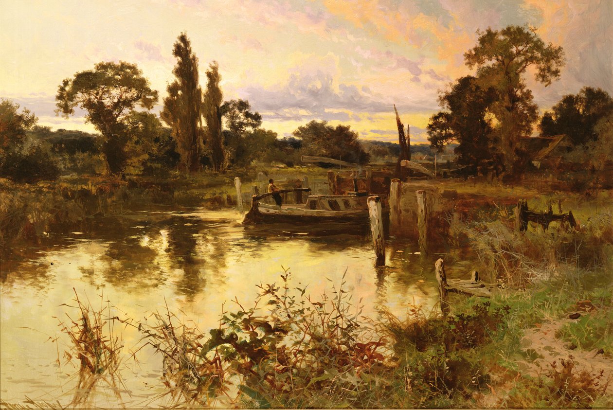 O rio ao pôr do sol de John Horace Hooper