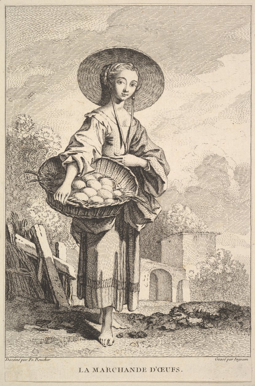O Mercador de Ovos, 1741-63. de John Ingram