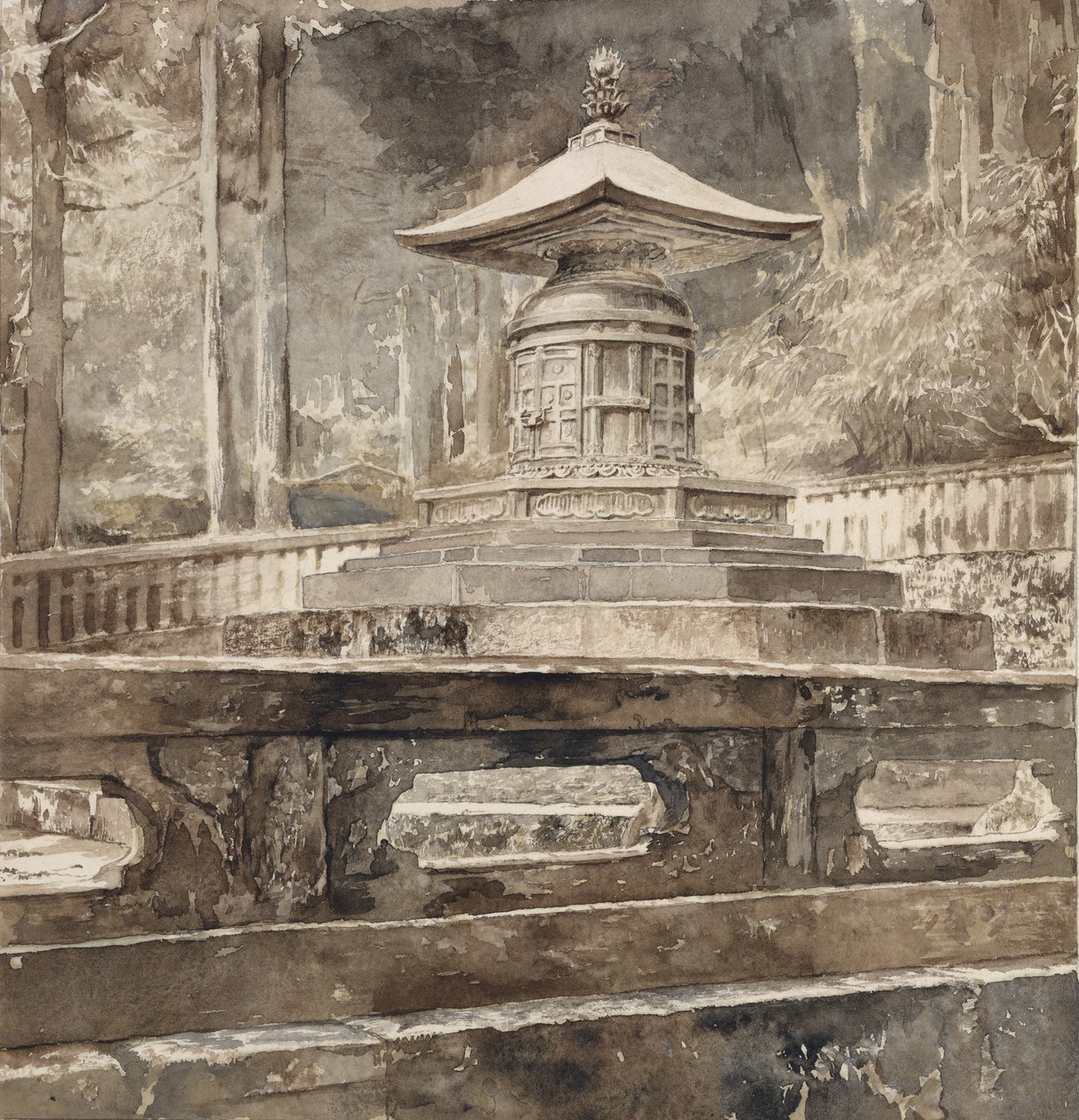 O Túmulo de Iyeyasu Tokugawa, 1888. de John La Farge