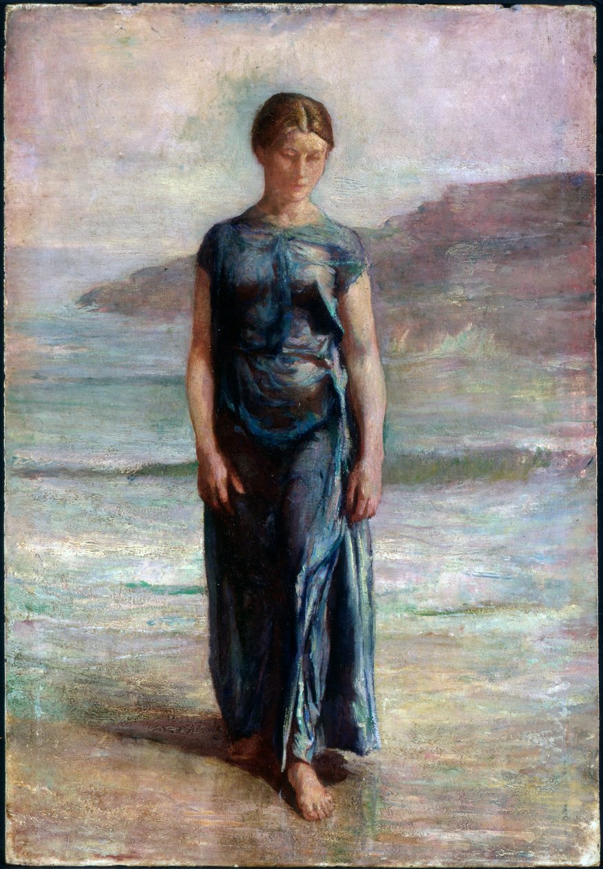 Mulher, banhar-se de John La Farge or Lafarge