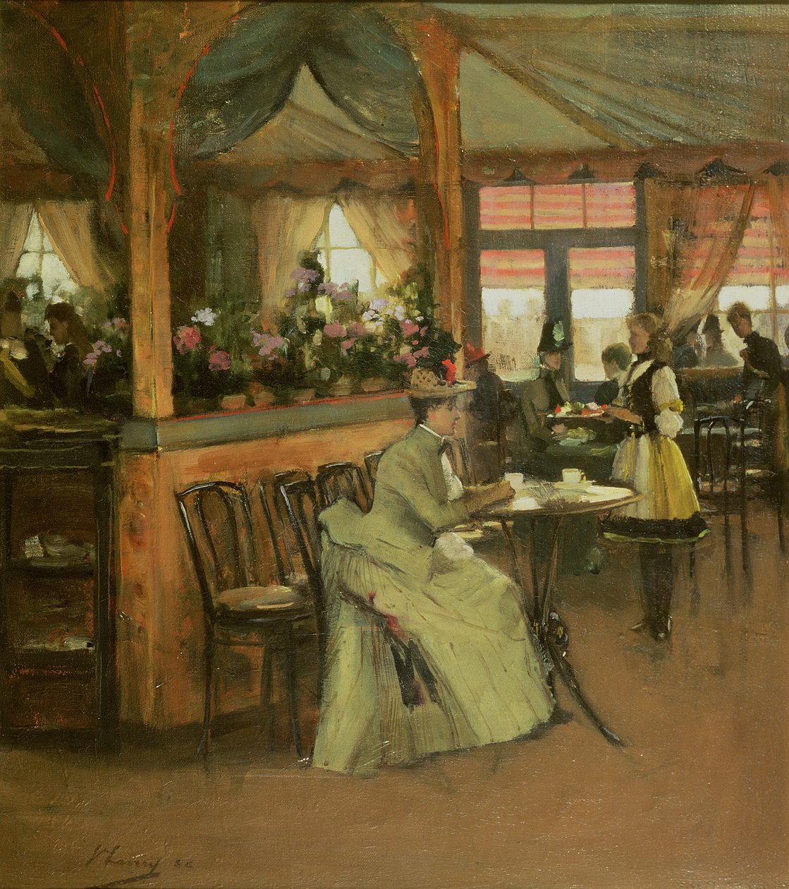 Uma xícara de chocolate, 1888 de John Lavery