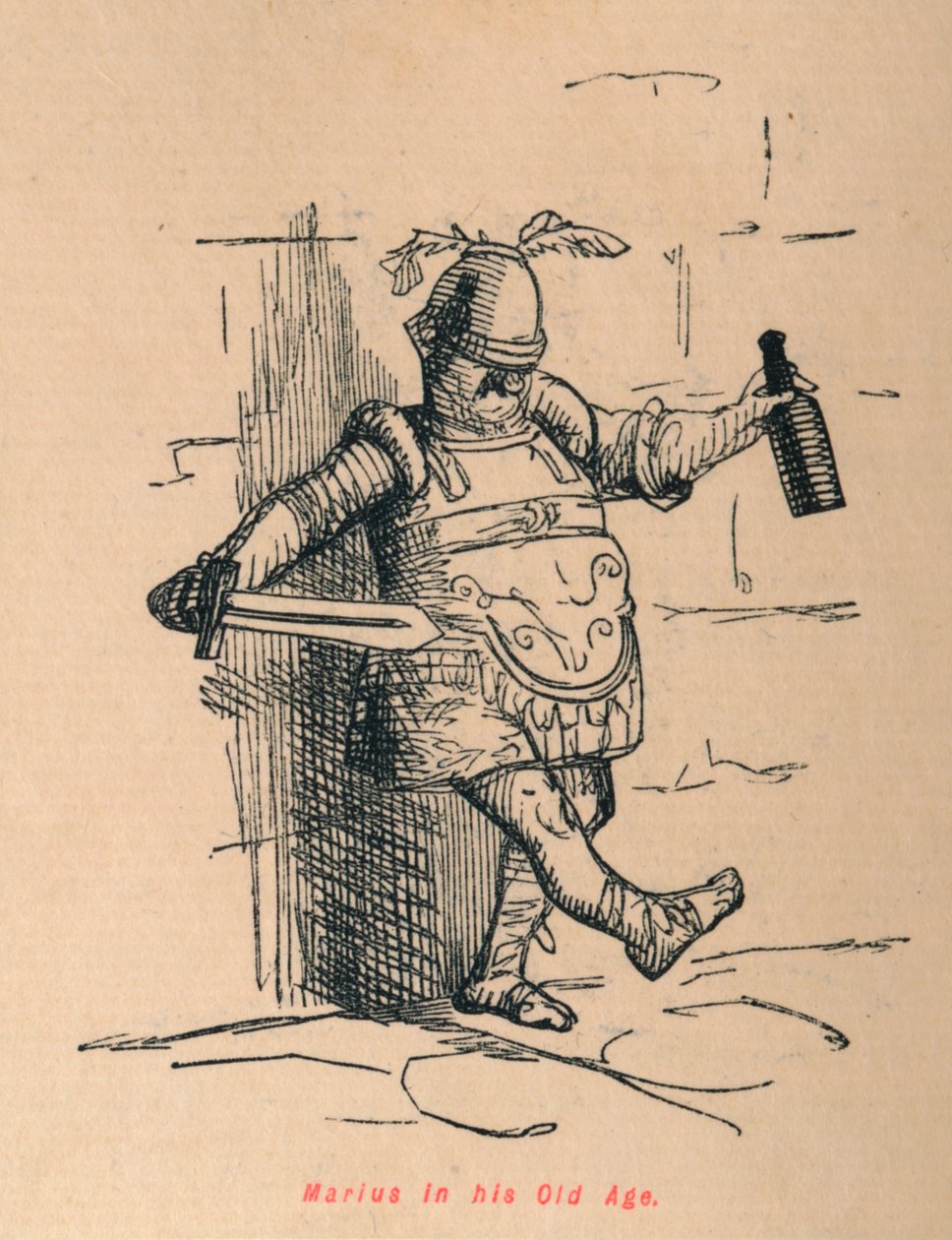Marius em sua velhice, 1852 de John Leech