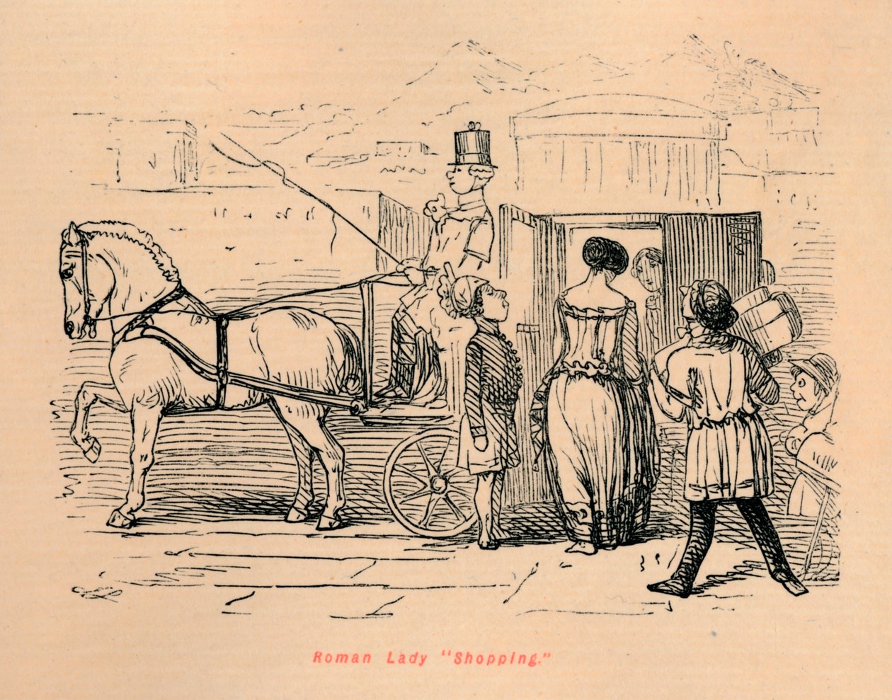 Compra romana da senhora, 1852 de John Leech