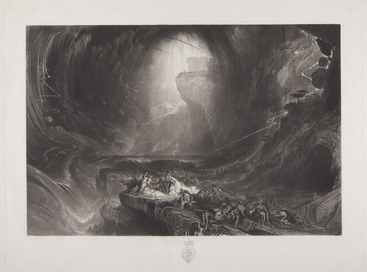 O Dilúvio, c.1828 (wc no papel) de John Martin