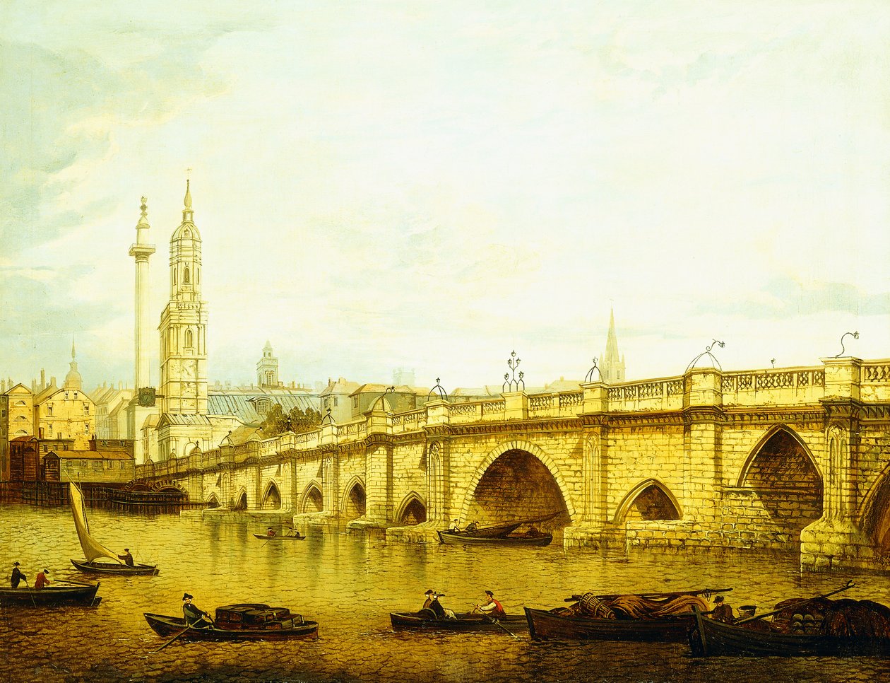 Uma vista da ponte de Londres, de John Paul