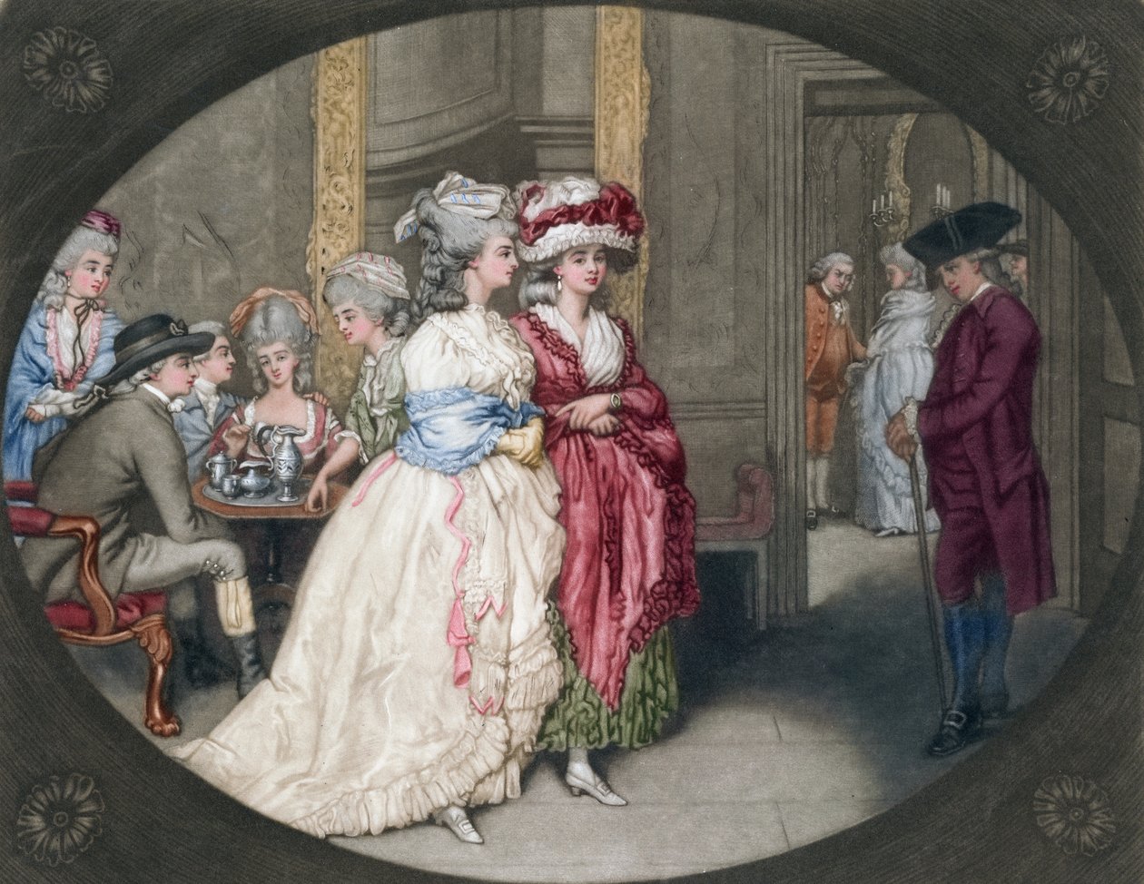 A Promenade na Carlisle House, 1781 de John Raphael Smith