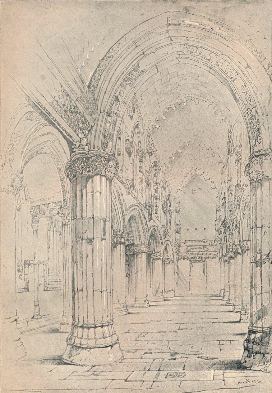 Capela de Roslin, 1838 de John Ruskin