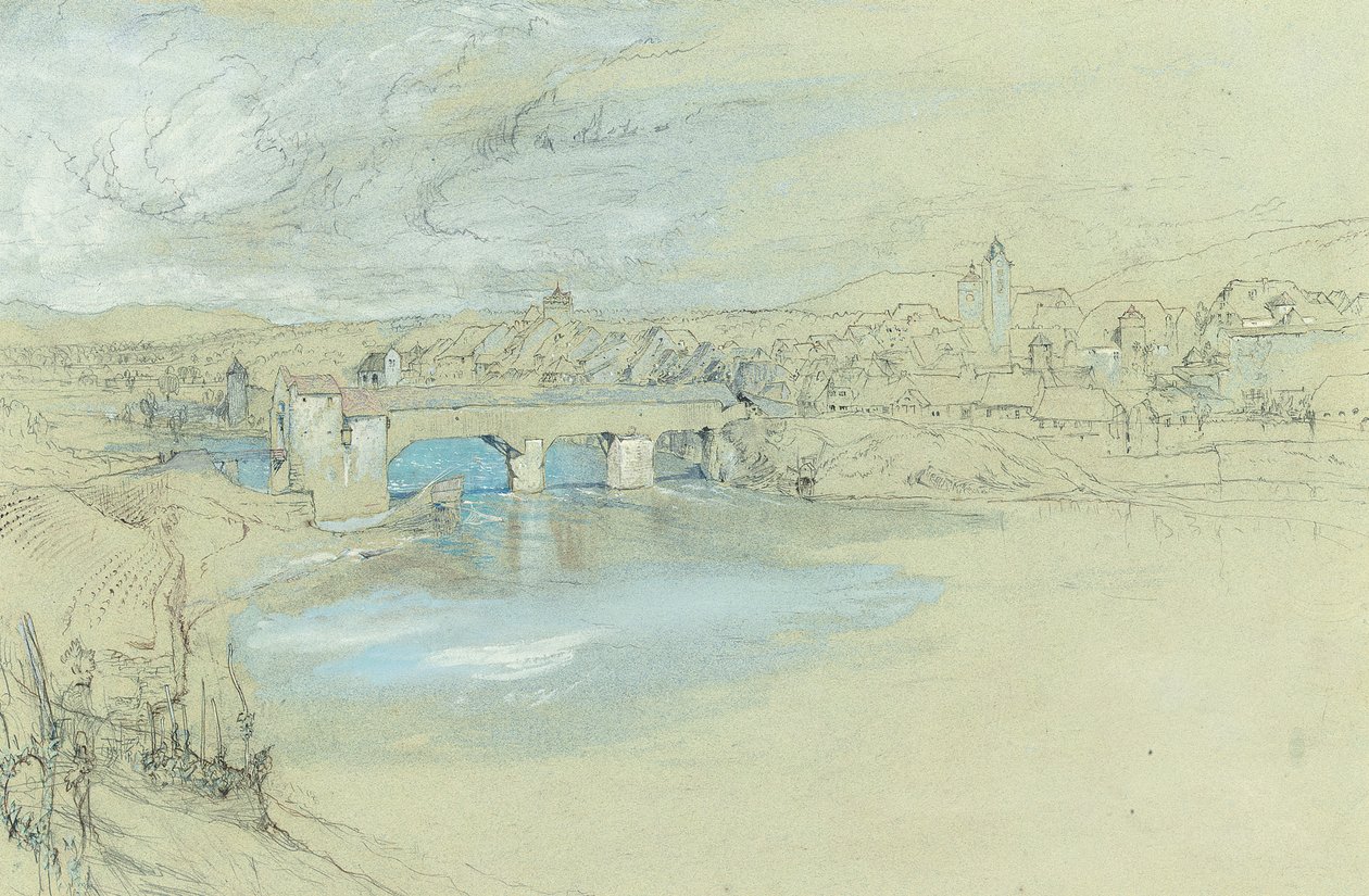 A ponte de Rheinfelden, Suíça de John Ruskin