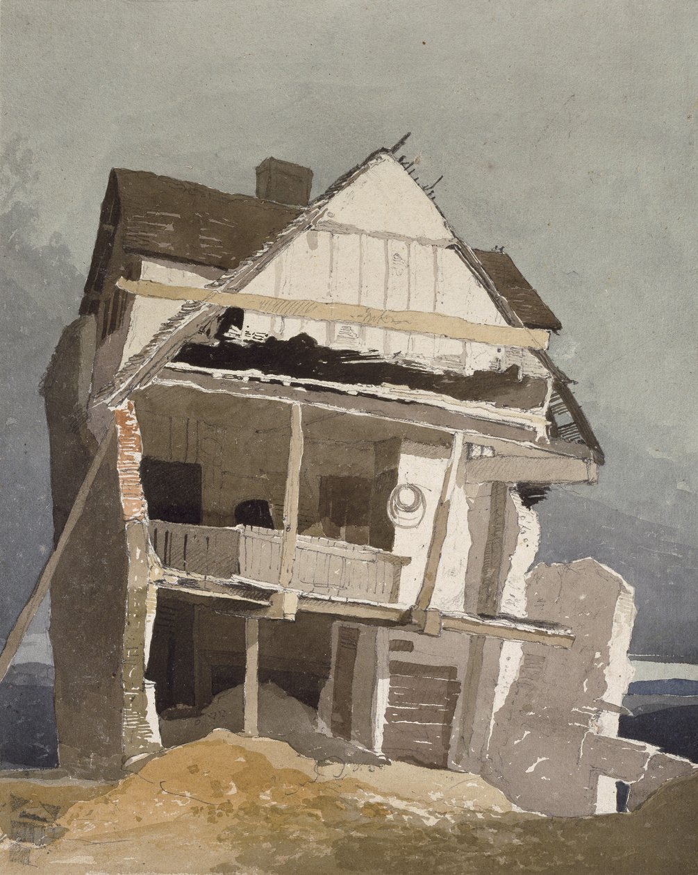 Uma casa arruinada, do século XIX de John Sell Cotman