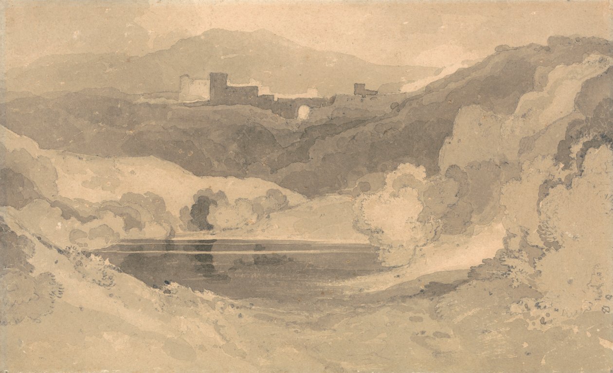 Castelo numa Paisagem de John Sell Cotman