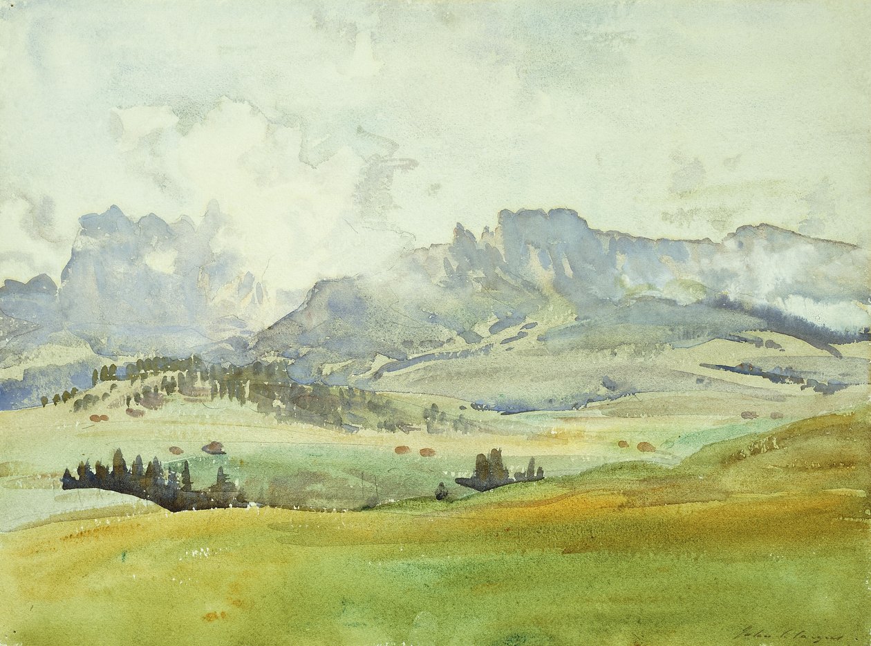 Nas Dolomitas, 1914 de John Singer Sargent