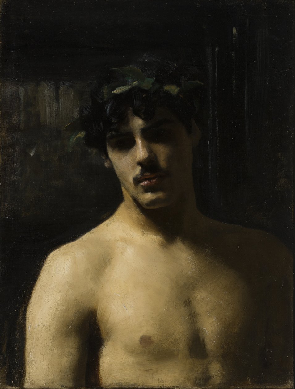 Homem vestindo lauréis, 1874-80 de John Singer Sargent