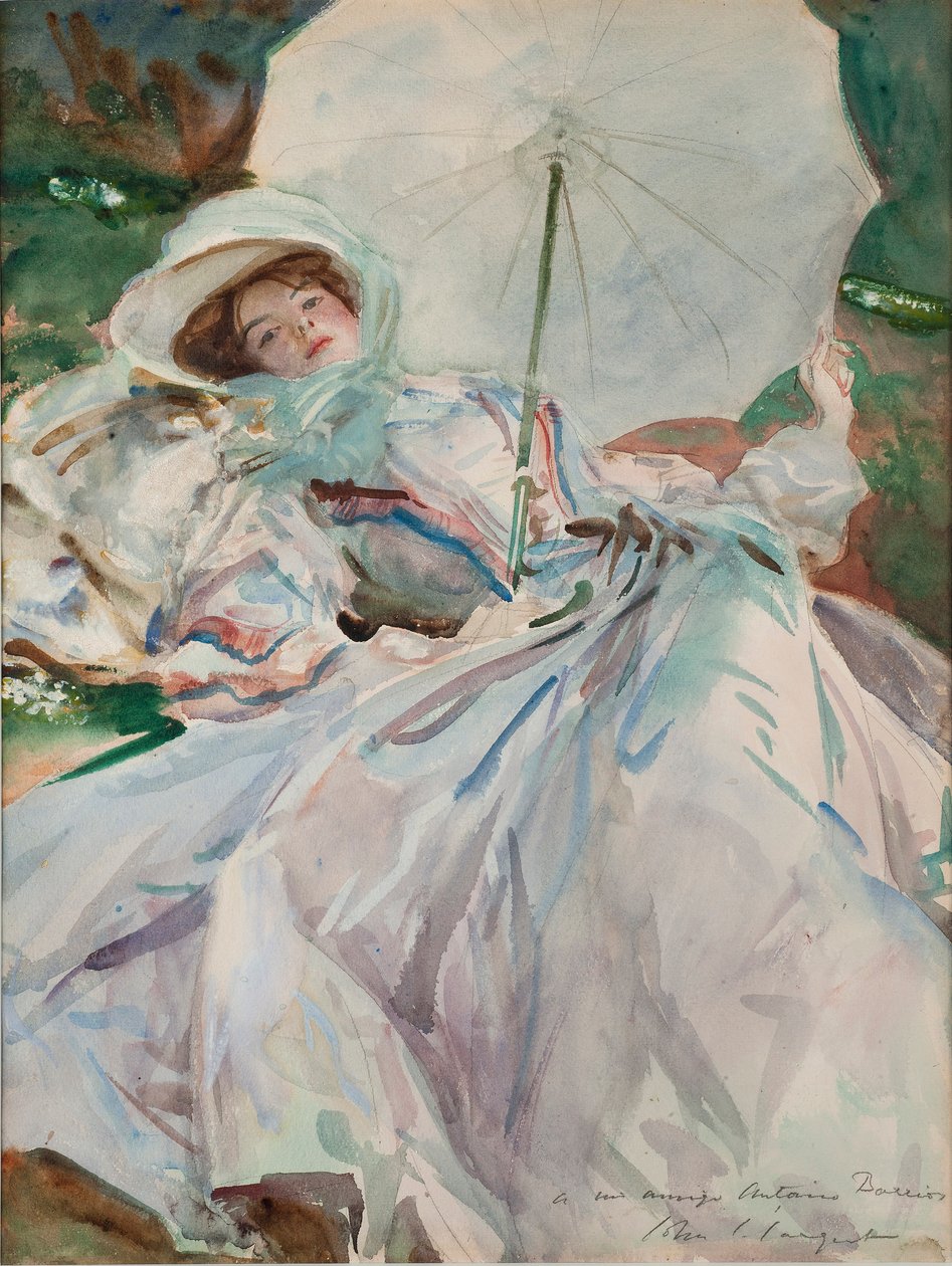 A Dama do Guarda-chuva, 1911. de John Singer Sargent