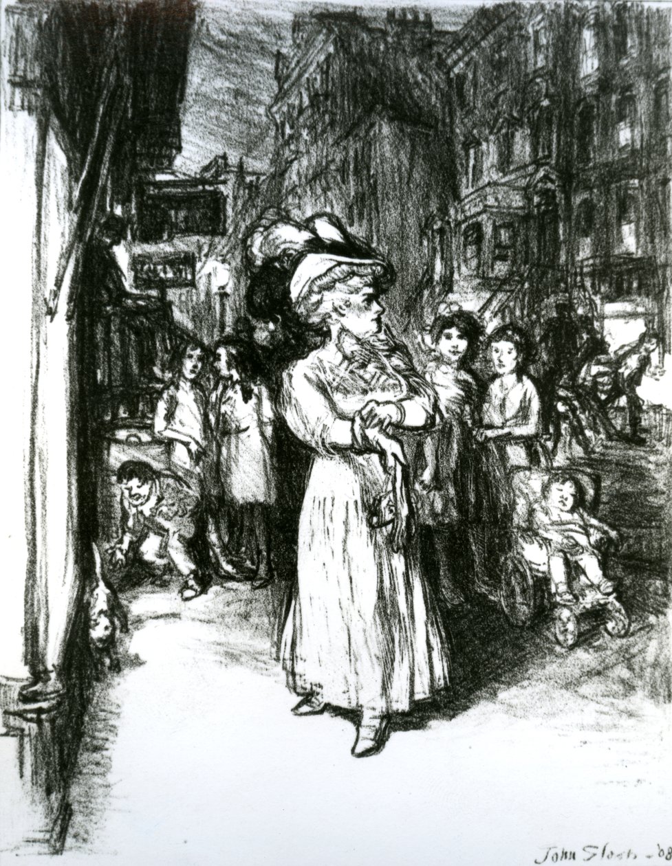 Sexta Avenida e Rua 30 de John French Sloan