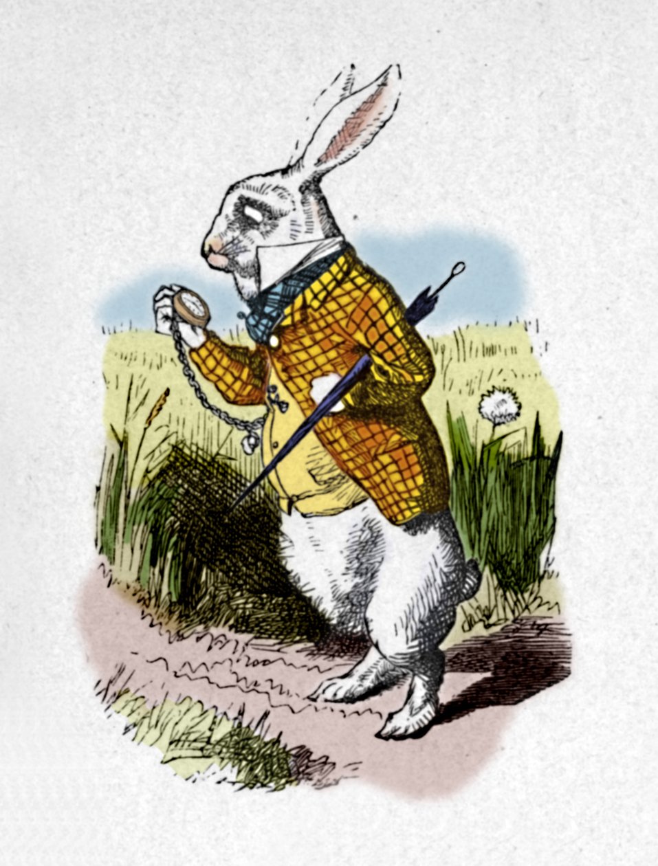 O coelho branco com um relógio, 1889 de John Tenniel