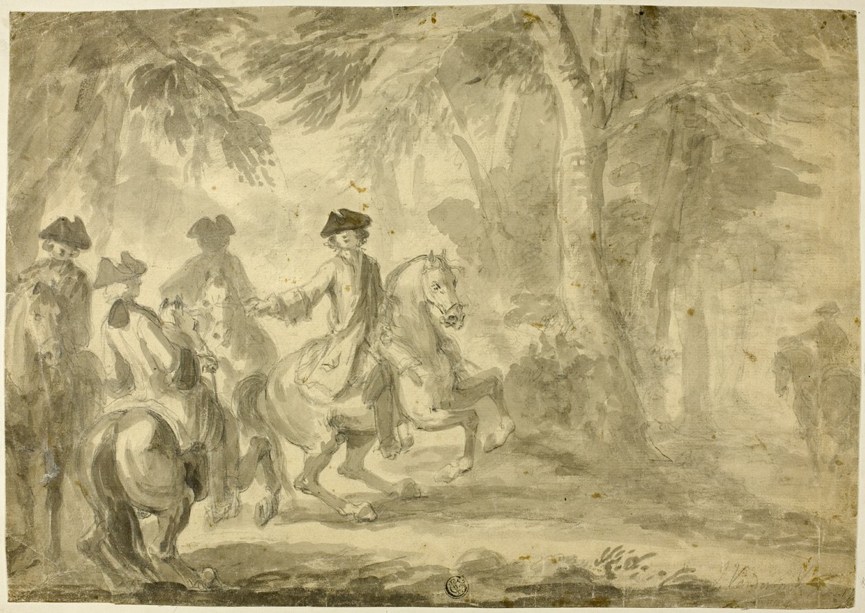 Cavaleiros no parque de John Vanderbank
