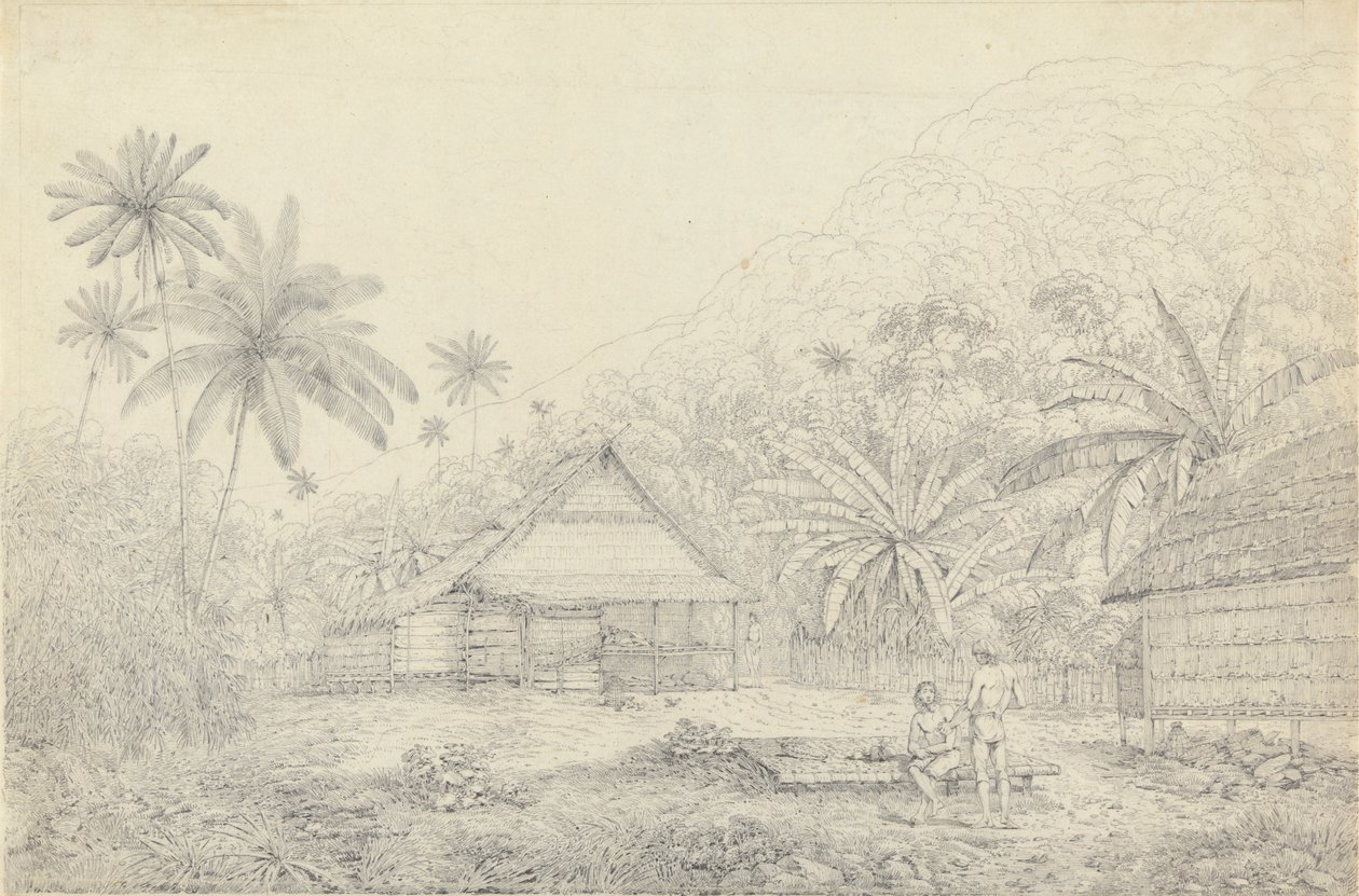 Vista na Ilha de Cracatoa de John Webber