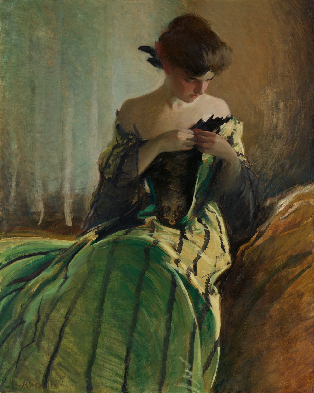 Estude em preto e verde, 1906. de John White Alexander