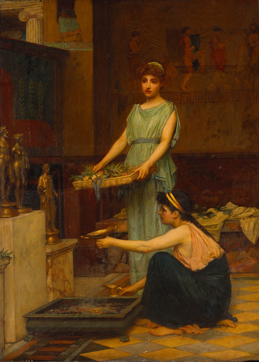 A Casa dos Deuses de John William Waterhouse