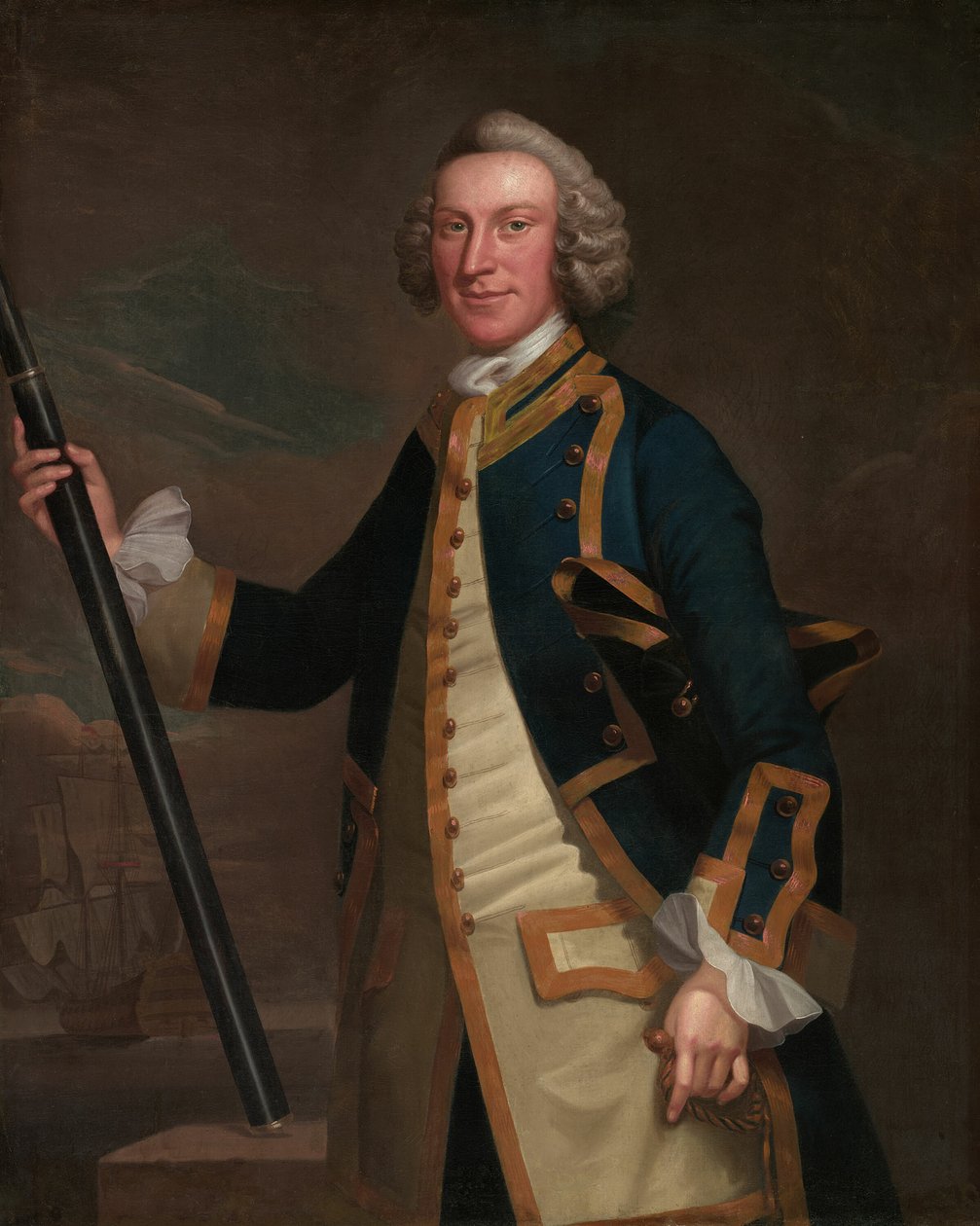 Retrato de um oficial naval de John Wollaston