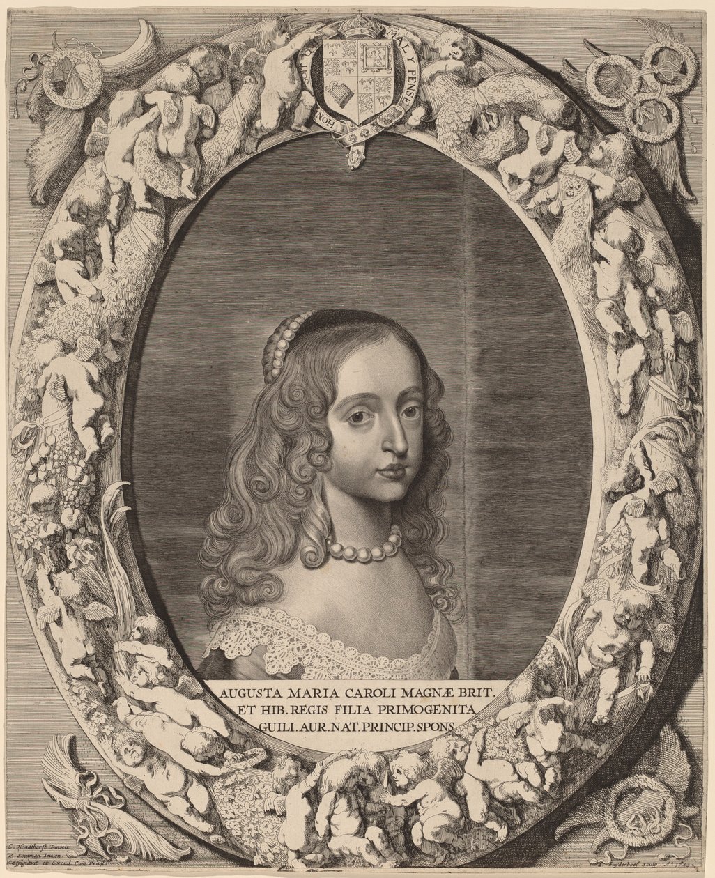 Maria I Stuart de Jonas Suyderhoff after Gerrit van Honthorst