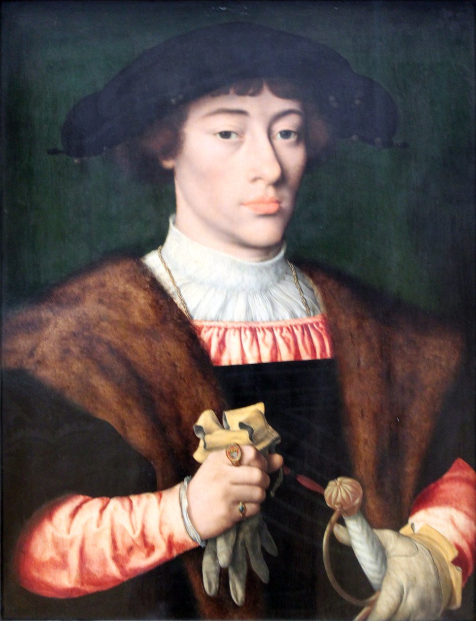 Retrato de um homem jovem de Joos van Cleve