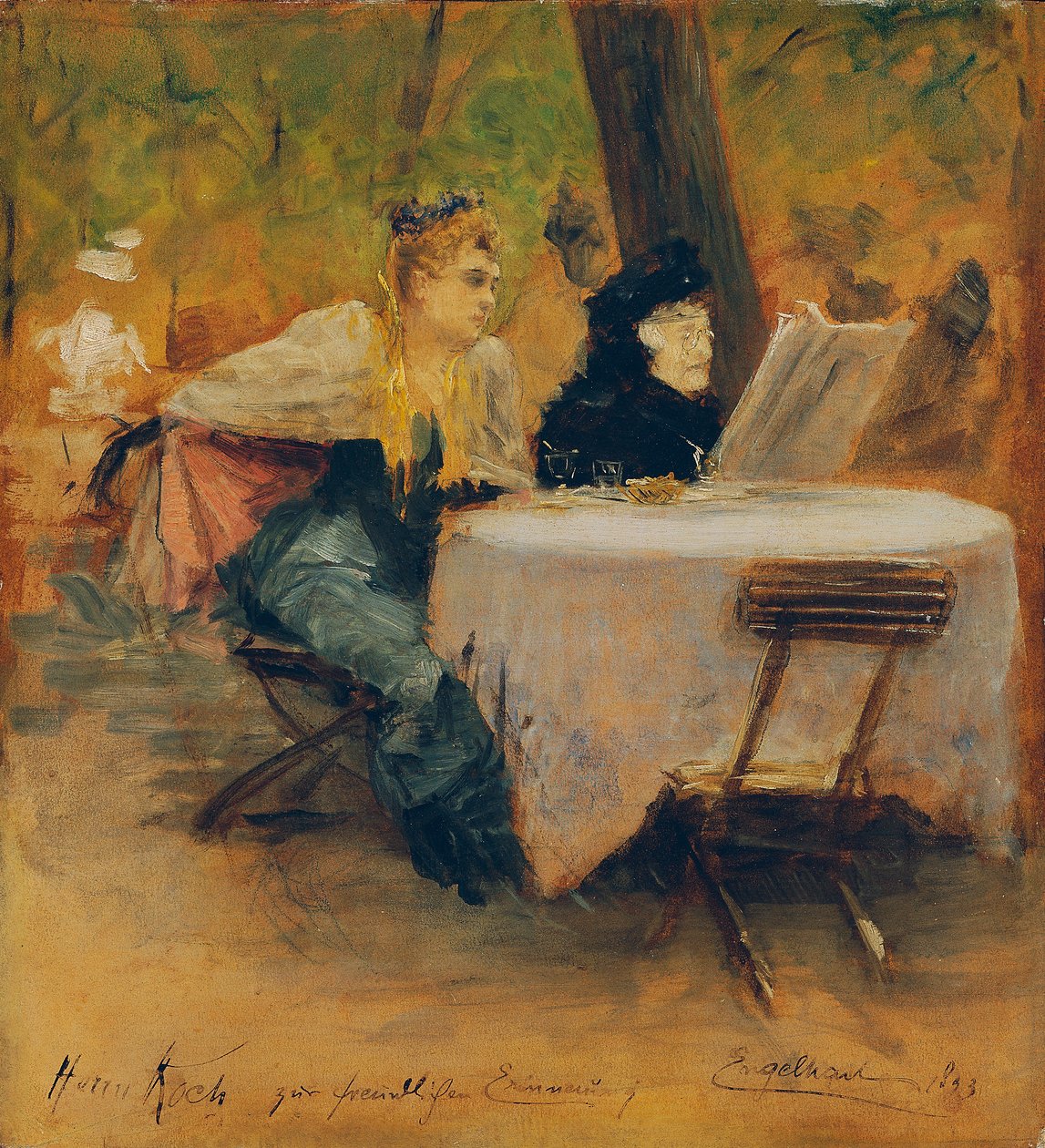No restaurante de jardim de Josef Engelhart