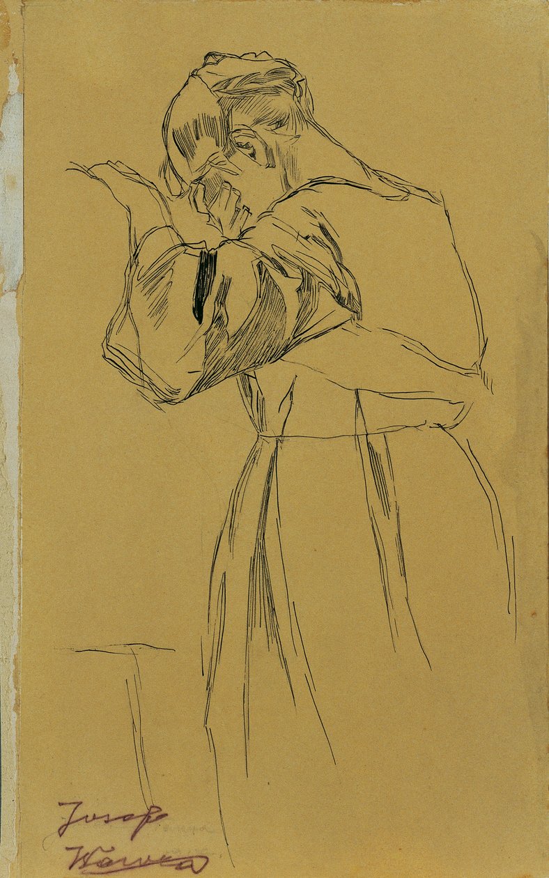 Figura feminina ajoelhada de Josef Wawra