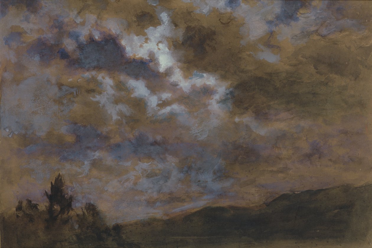 Um céu escuro de Joseph Severn