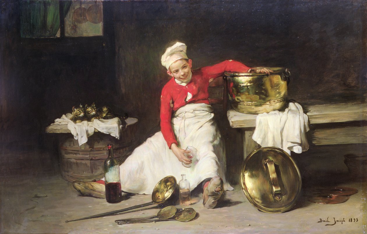 Cozinha-Menino, 1893 de Joseph Bail