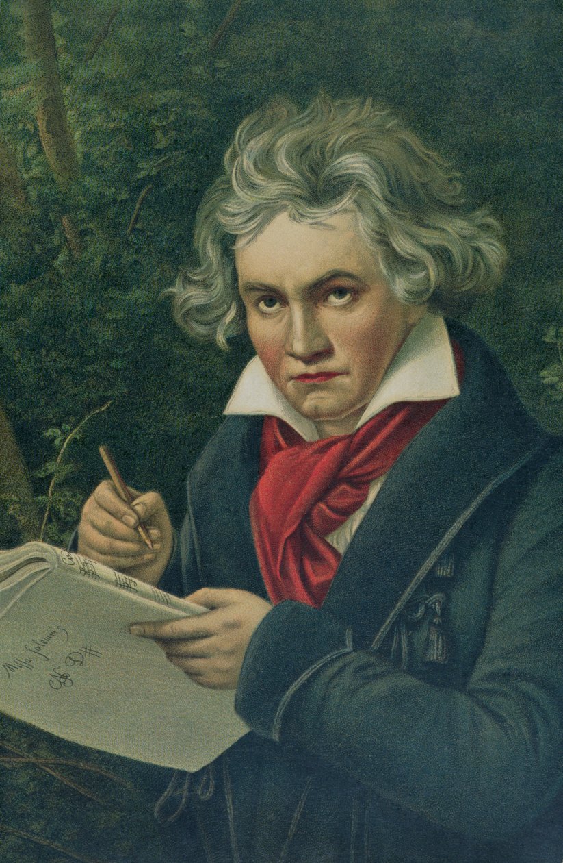 Ludwig van Beethoven (1770-1827), século XIX (ver também 126391) de Joseph Carl Stieler
