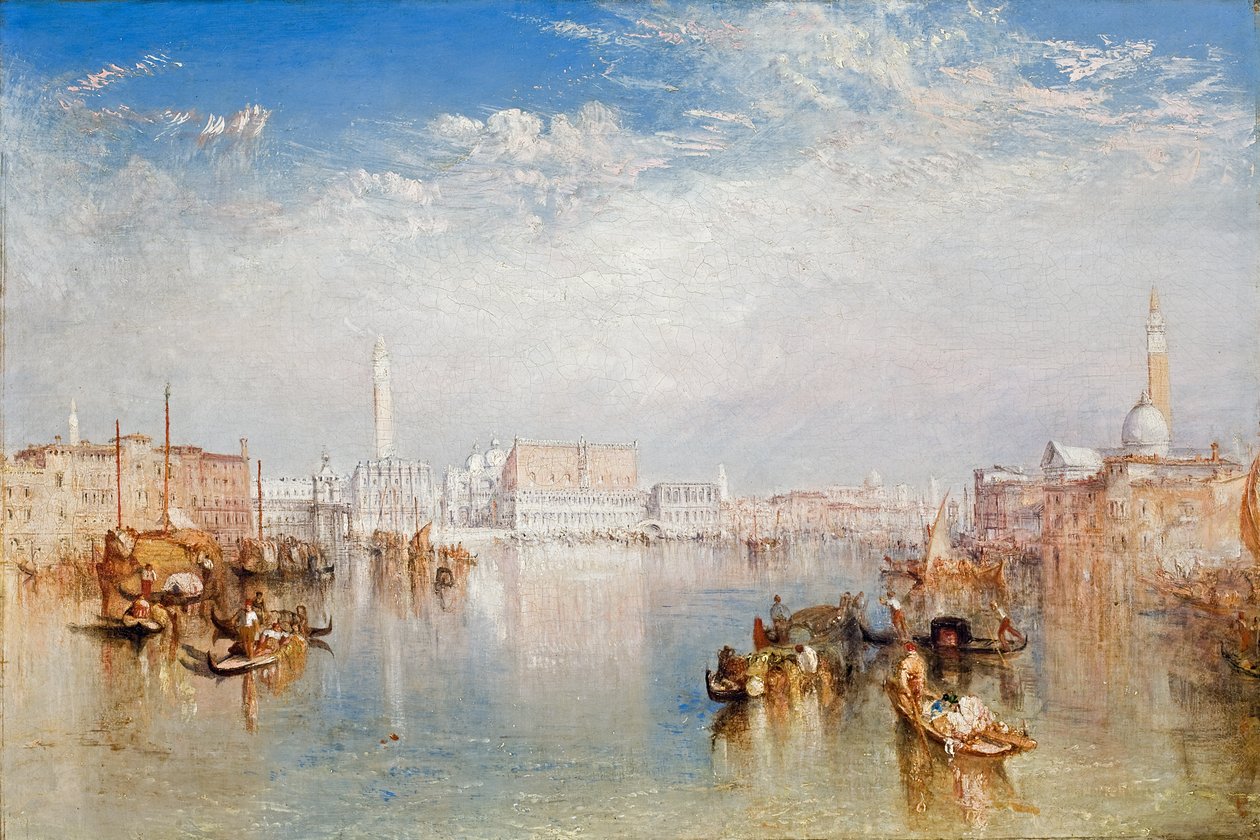 Vista de Veneza: O Palácio Ducal, Dogana e parte de San Giorgio, 1841 de Joseph Mallord William Turner